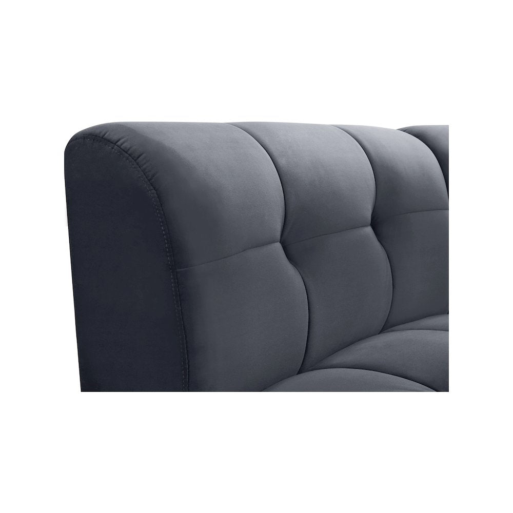 Limitless Grey Velvet Modular Chair