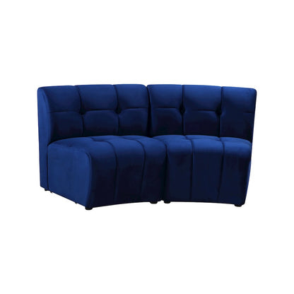 Limitless Navy Velvet 2pc. Modular Sectional