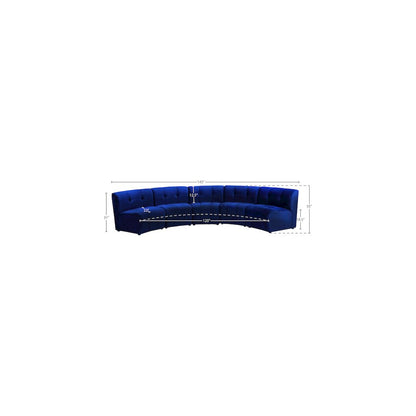 Limitless Navy Velvet 5pc. Modular Sectional