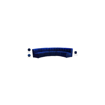Limitless Navy Velvet 5pc. Modular Sectional