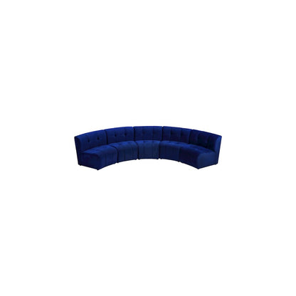 Limitless Navy Velvet 5pc. Modular Sectional