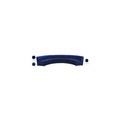 Limitless Navy Velvet 6pc. Modular Sectional