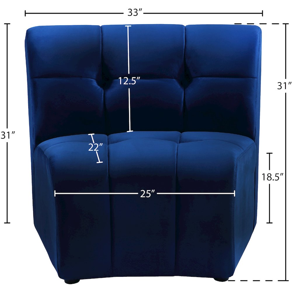 Limitless Navy Velvet Modular Chair