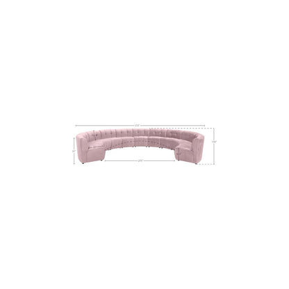 Limitless Pink Velvet 11pc. Modular Sectional