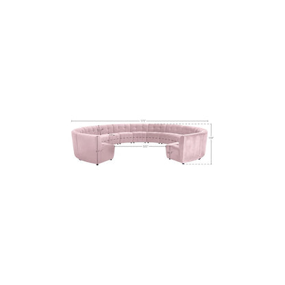Limitless Pink Velvet 13pc. Modular Sectional