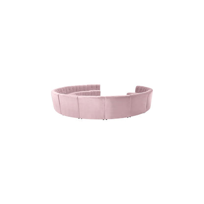 Limitless Pink Velvet 13pc. Modular Sectional