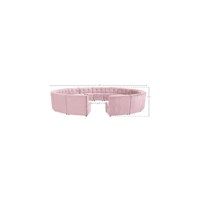 Limitless Pink Velvet 15pc. Modular Sectional
