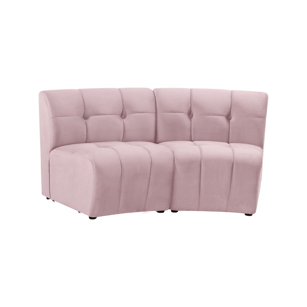 Limitless Pink Velvet 2pc. Modular Sectional