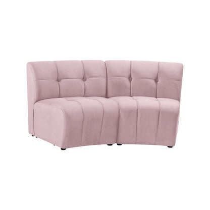 Limitless Pink Velvet 2pc. Modular Sectional