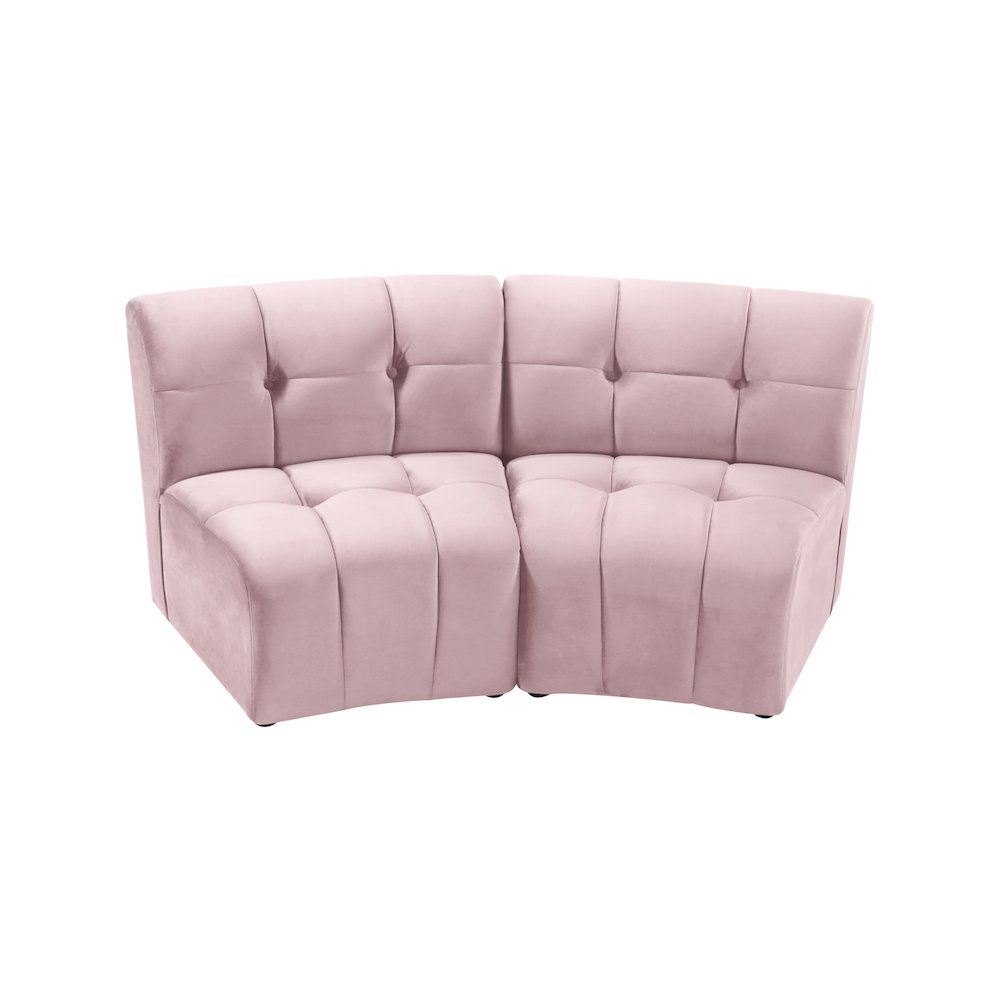 Limitless Pink Velvet 2pc. Modular Sectional