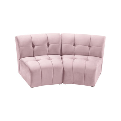 Limitless Pink Velvet 2pc. Modular Sectional