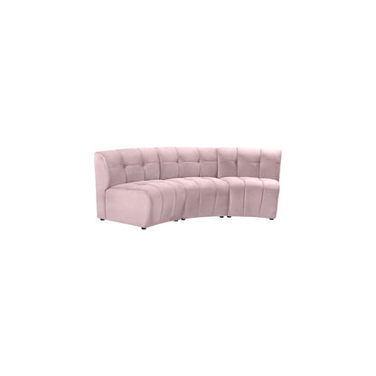 Limitless Pink Velvet 3pc. Modular Sectional
