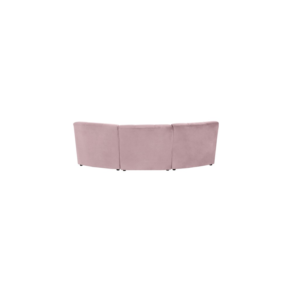 Limitless Pink Velvet 3pc. Modular Sectional