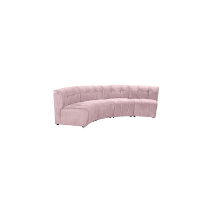Limitless Pink Velvet 4pc. Modular Sectional