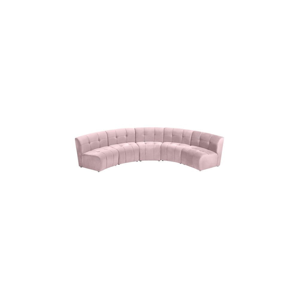 Limitless Pink Velvet 5pc. Modular Sectional