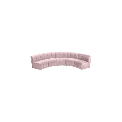 Limitless Pink Velvet 5pc. Modular Sectional