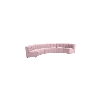 Limitless Pink Velvet 6pc. Modular Sectional