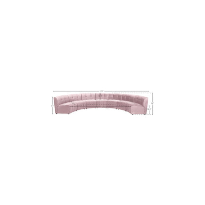Limitless Pink Velvet 7pc. Modular Sectional