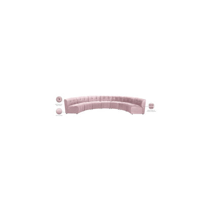 Limitless Pink Velvet 7pc. Modular Sectional