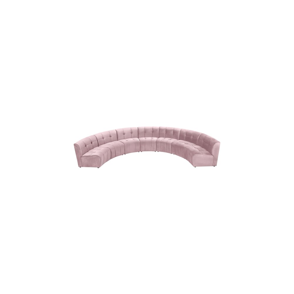 Limitless Pink Velvet 7pc. Modular Sectional