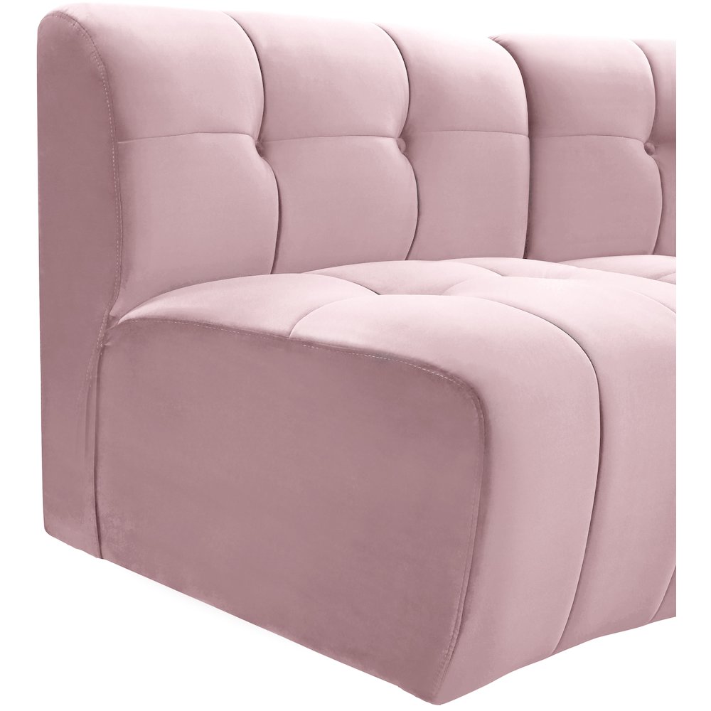 Limitless Pink Velvet 8pc. Modular Sectional