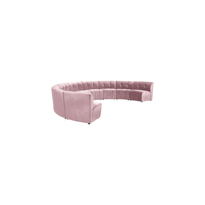 Limitless Pink Velvet 9pc. Modular Sectional