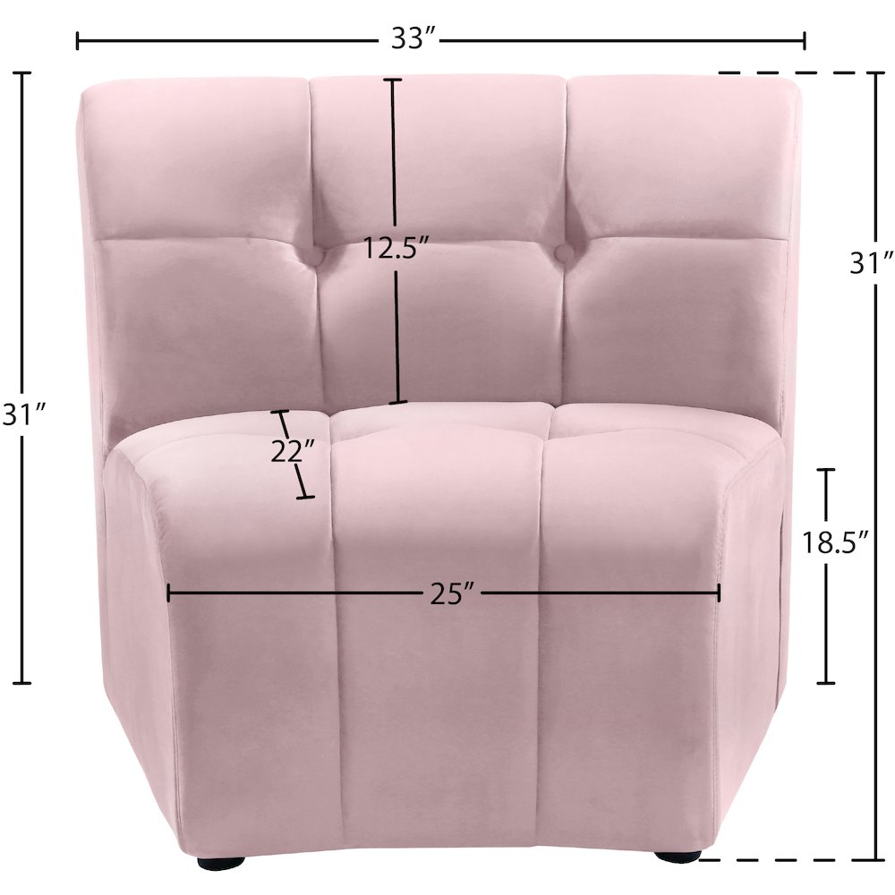 Limitless Pink Velvet Modular Chair