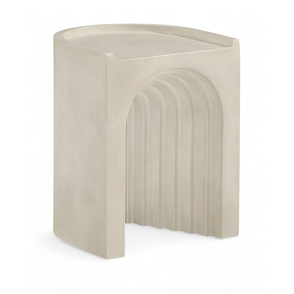 Avenda Beige Concrete Indoor/Outdoor End Table