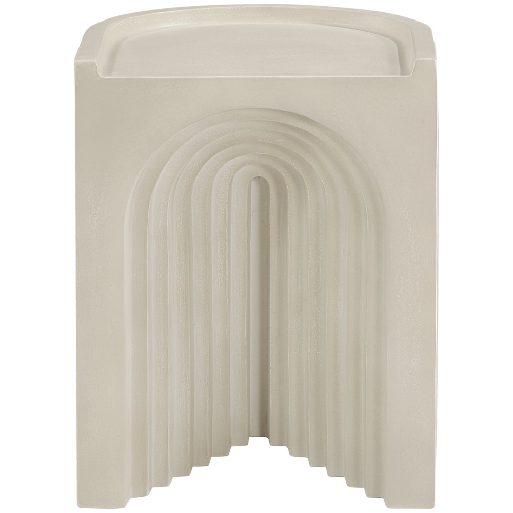 Avenda Beige Concrete Indoor/Outdoor End Table