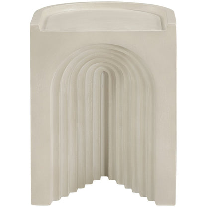 Avenda Beige Concrete Indoor/Outdoor End Table