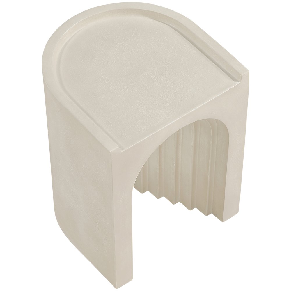 Avenda Beige Concrete Indoor/Outdoor End Table