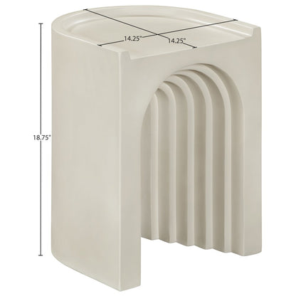 Avenda Taupe Concrete Indoor/Outdoor End Table