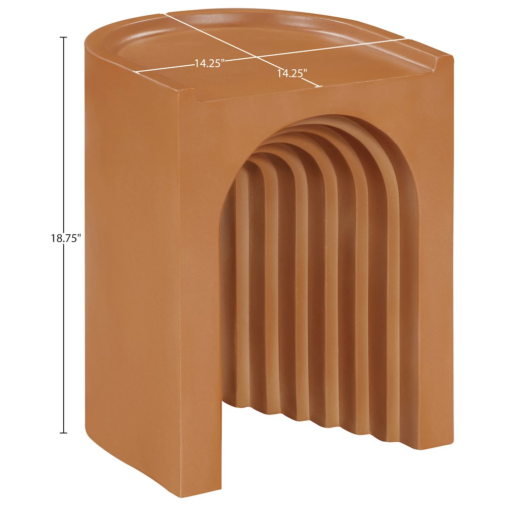 Avenda Terracotta Concrete Indoor/Outdoor End Table