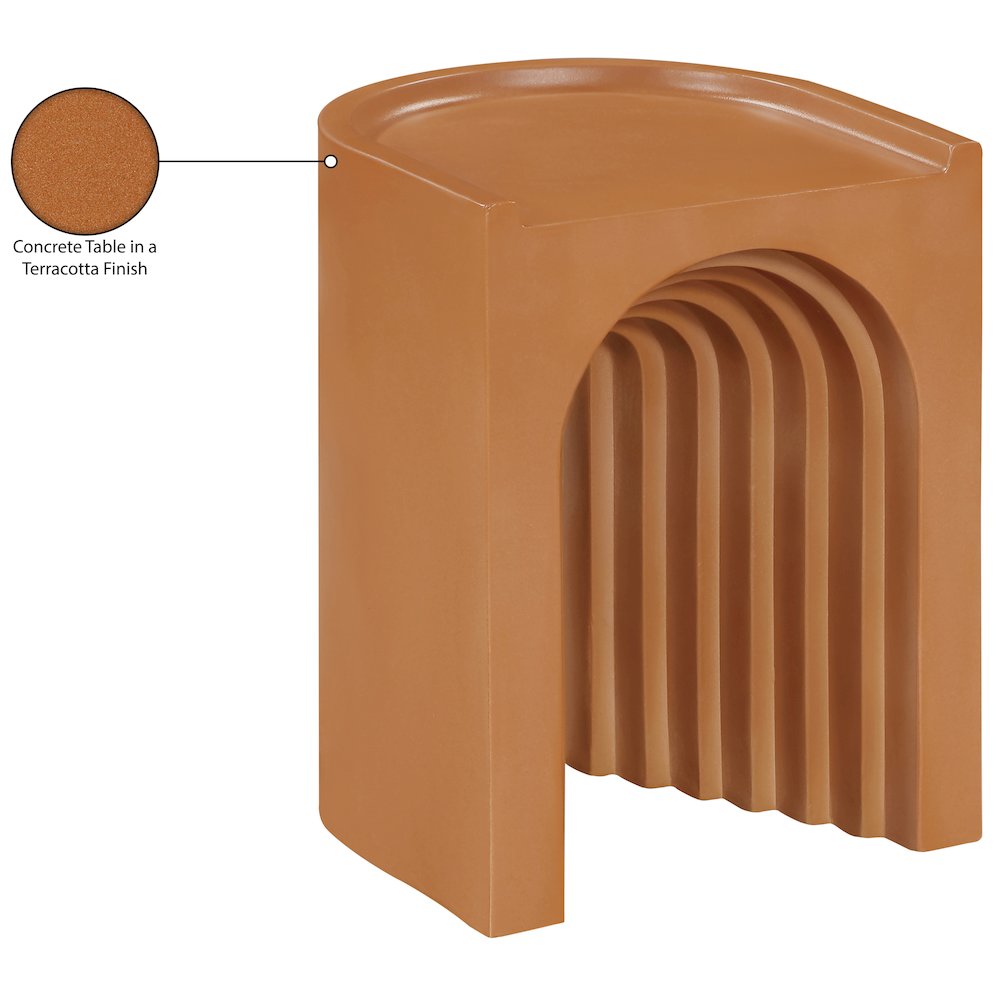 Avenda Terracotta Concrete Indoor/Outdoor End Table