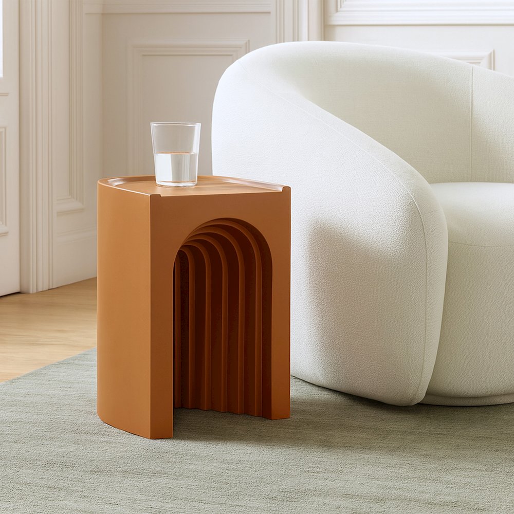 Avenda Terracotta Concrete Indoor/Outdoor End Table