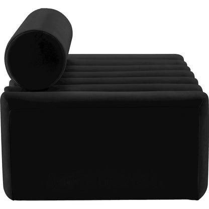 Melody Black Velvet Loveseat