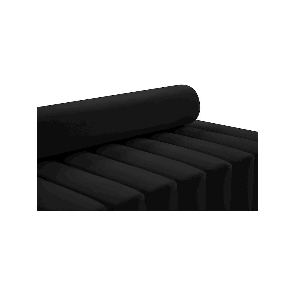 Melody Black Velvet Loveseat
