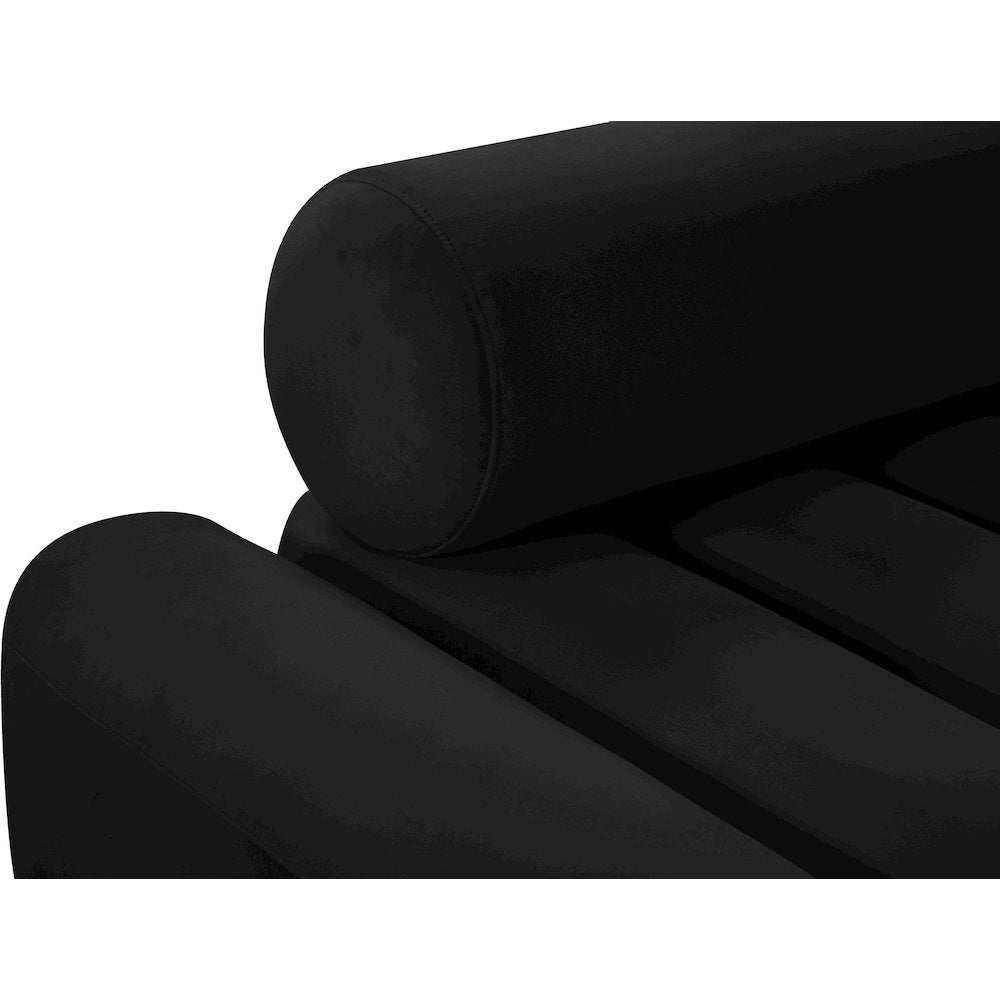 Melody Black Velvet Loveseat