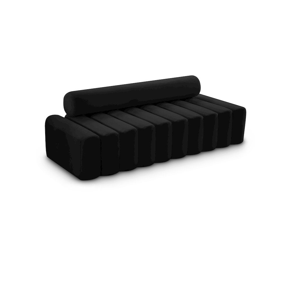 Melody Black Velvet Sofa