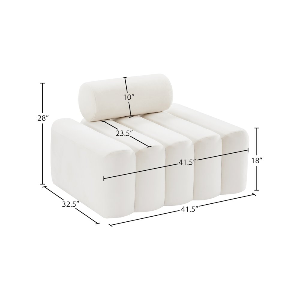 Melody Cream Velvet Chair