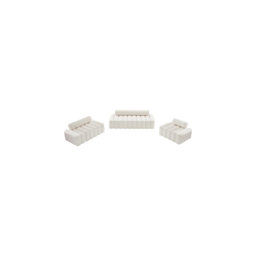 Melody Cream Velvet Loveseat