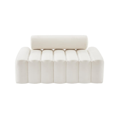 Melody Cream Velvet Loveseat