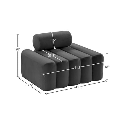 Melody Grey Velvet Chair