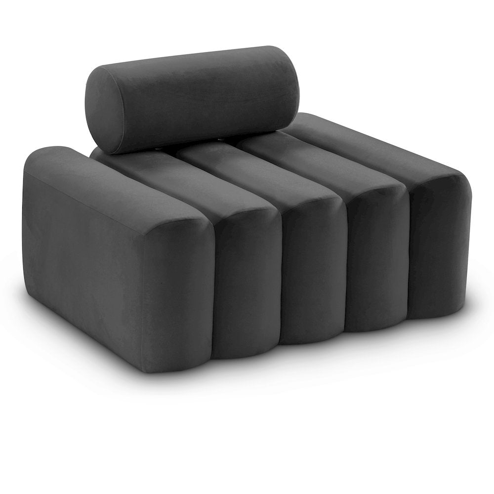 Melody Grey Velvet Chair