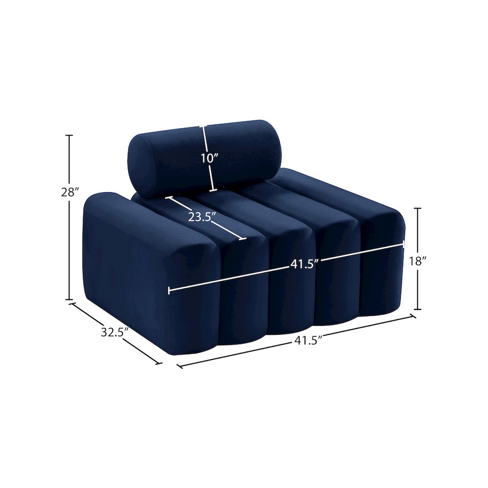 Melody Navy Velvet Chair