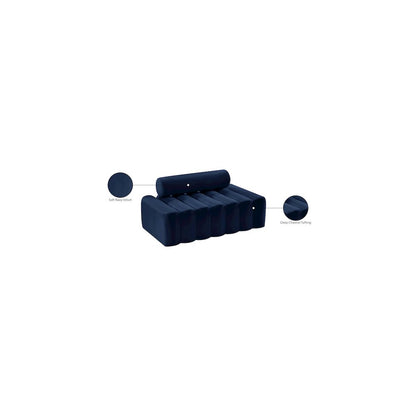 Melody Navy Velvet Loveseat