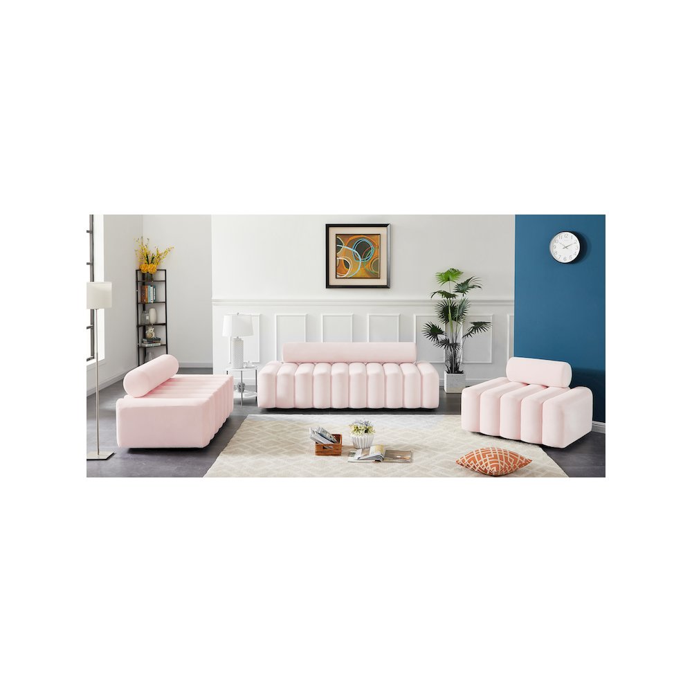 Melody Pink Velvet Chair