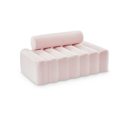 Melody Pink Velvet Loveseat