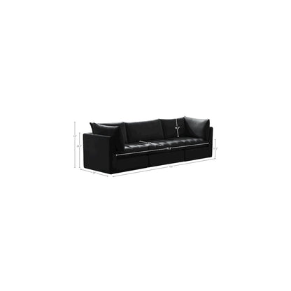 Jacob Black Velvet Modular Sofa