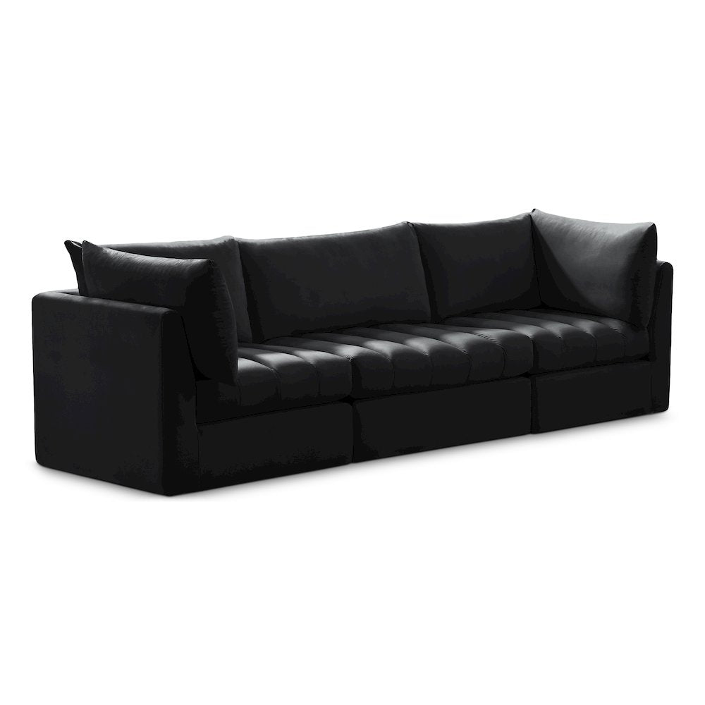 Jacob Black Velvet Modular Sofa